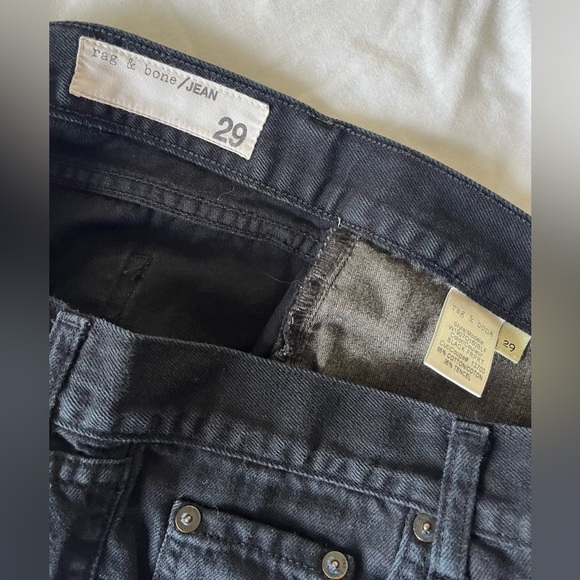Rag & Bone Black Denim Frayed Edge Mid-Rise Shorts SIZE 29 - Picture 9 of 11